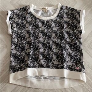 Appaman Black & White Lace Print Girls Top